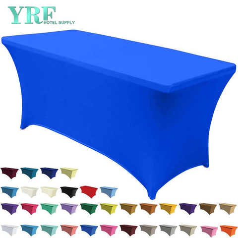 Copritavolo rettangolare in spandex elasticizzato Blu reale 6 piedi/72 "L x 30"L x 30"H Poliestere per tavoli pieghevoli