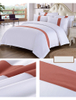 Vendita di set di biancheria da letto per hotel in policotone morbido bianco doppio in vendita