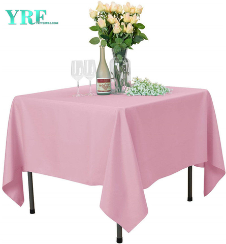 Tovaglie quadrate rosa puro 70x70 pollici puro 100% poliestere senza rughe per matrimoni
