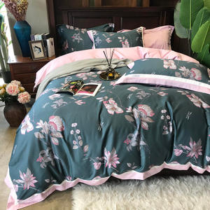 Set biancheria da letto di qualità in tessuto di cotone confortevole per lenzuolo matrimoniale