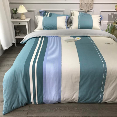Nuovo prodotto biancheria da letto in tessuto di cotone comodo per letto completo 3 pezzi