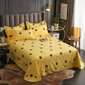 Biancheria da letto per la casa Set lenzuola a pois gialli di alta qualità