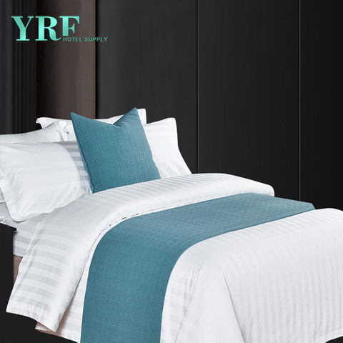 Letto dell'hotel King Size Logo personalizzato lino Decora bandiere da letto in colore puro