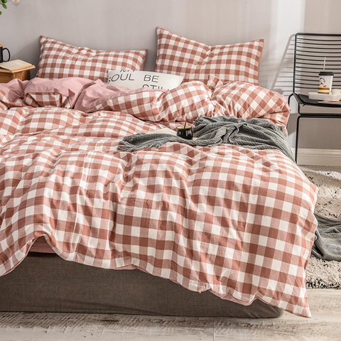 Tessile per la casa Plaid di biancheria da letto in tessuto di cotone stile semplice liscio di lusso