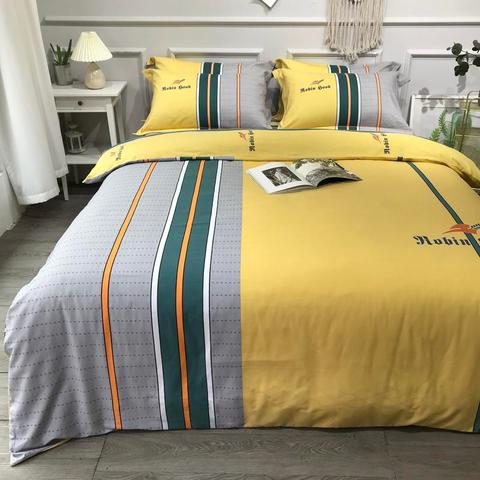 Biancheria da letto dal design moderno in cotone stampato confortevole per letto matrimoniale