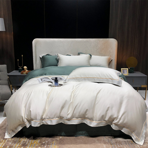 Luxury Design 5 Star Hotel White Tencel 4 pezzi di biancheria da letto