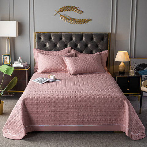 Vendita calda hotel copriletto rosa queen size leggero per tutte le stagioni