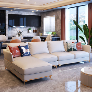 Fornitura divani moderni in pelle per mobili 1 3 4 posti