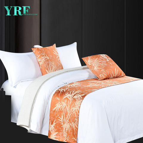 Hotel Double Room New Style Bandiere da letto con decorazione jacquard color arancio scuro tinto in filo