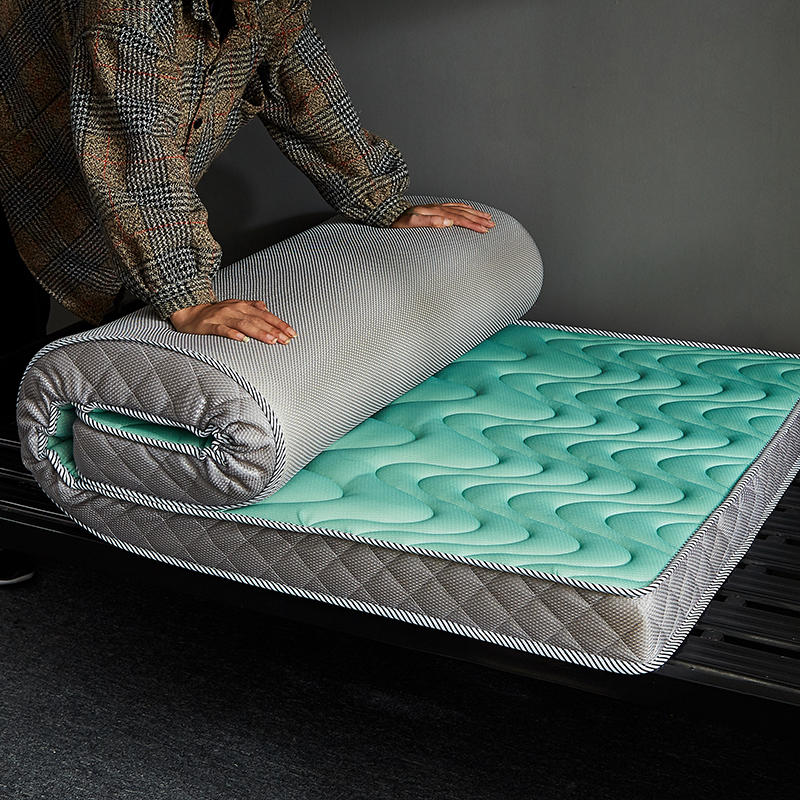 Materassino per dormitorio universitario facile da trasportare arrotolabile pieghevole in lattice morbido pieno
